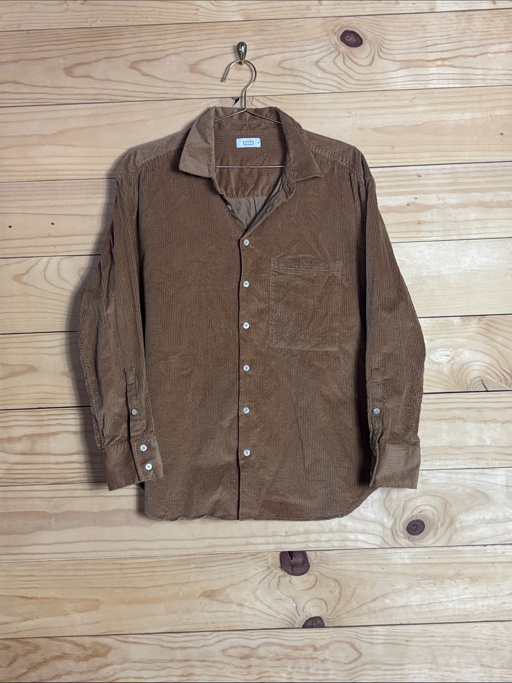 AYR deep end shirt tan corduroy button down XL